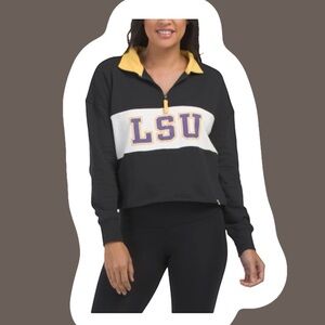 LSU | Louisiana State University | Collared | Boxy | Half Zip | Sweatshirt | XL